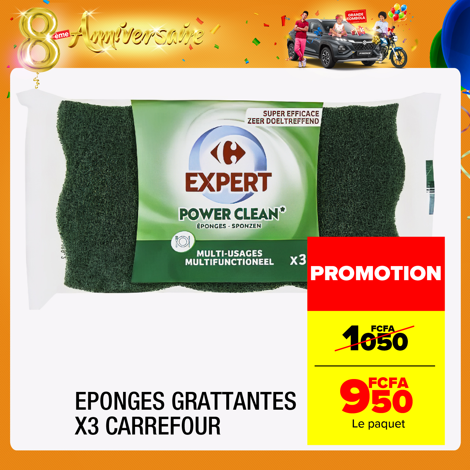 Lot de 2 Eponges Lavables en coton bio - Anotherway