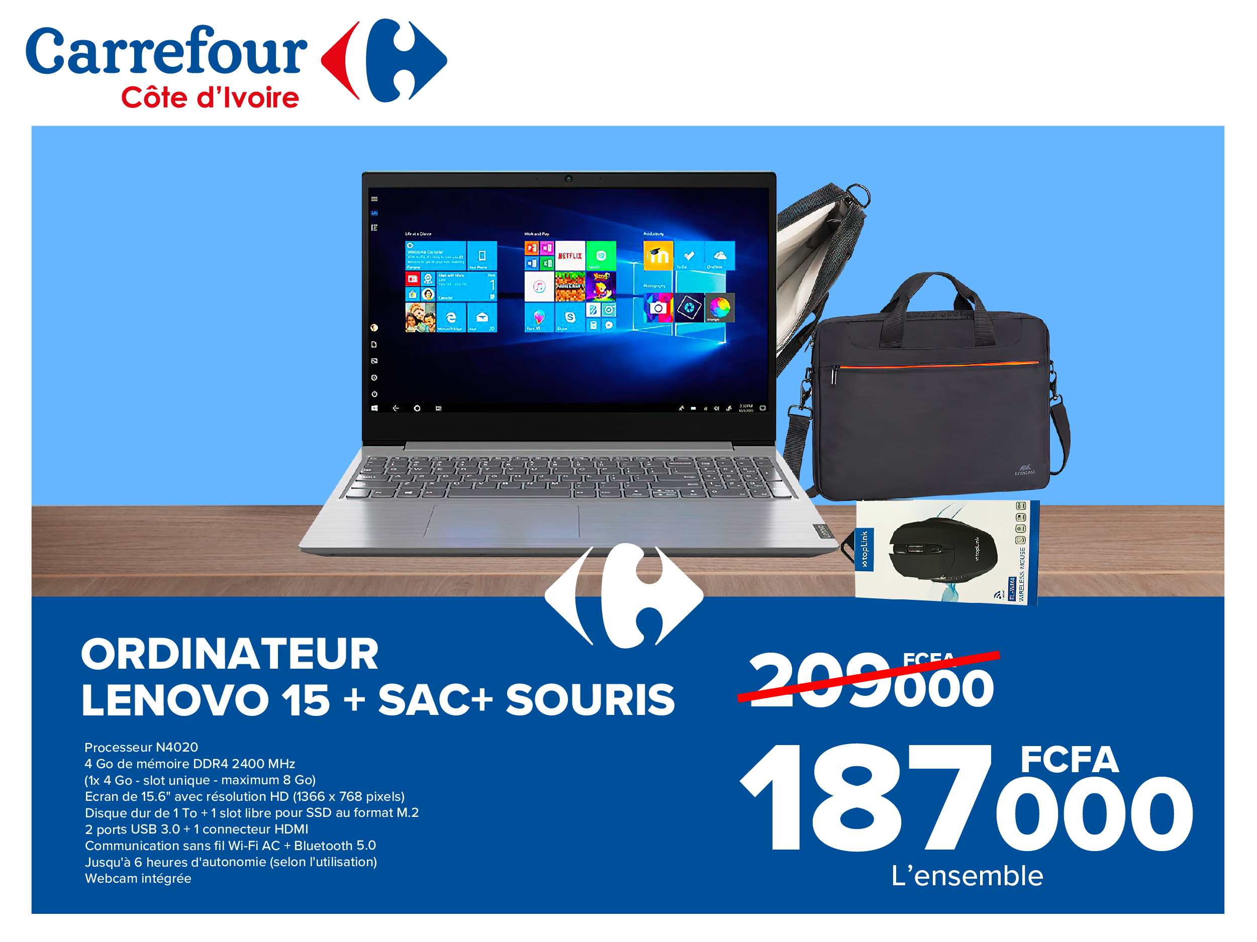 Ordinateur Lenovo - Carrefour Côte d'Ivoire