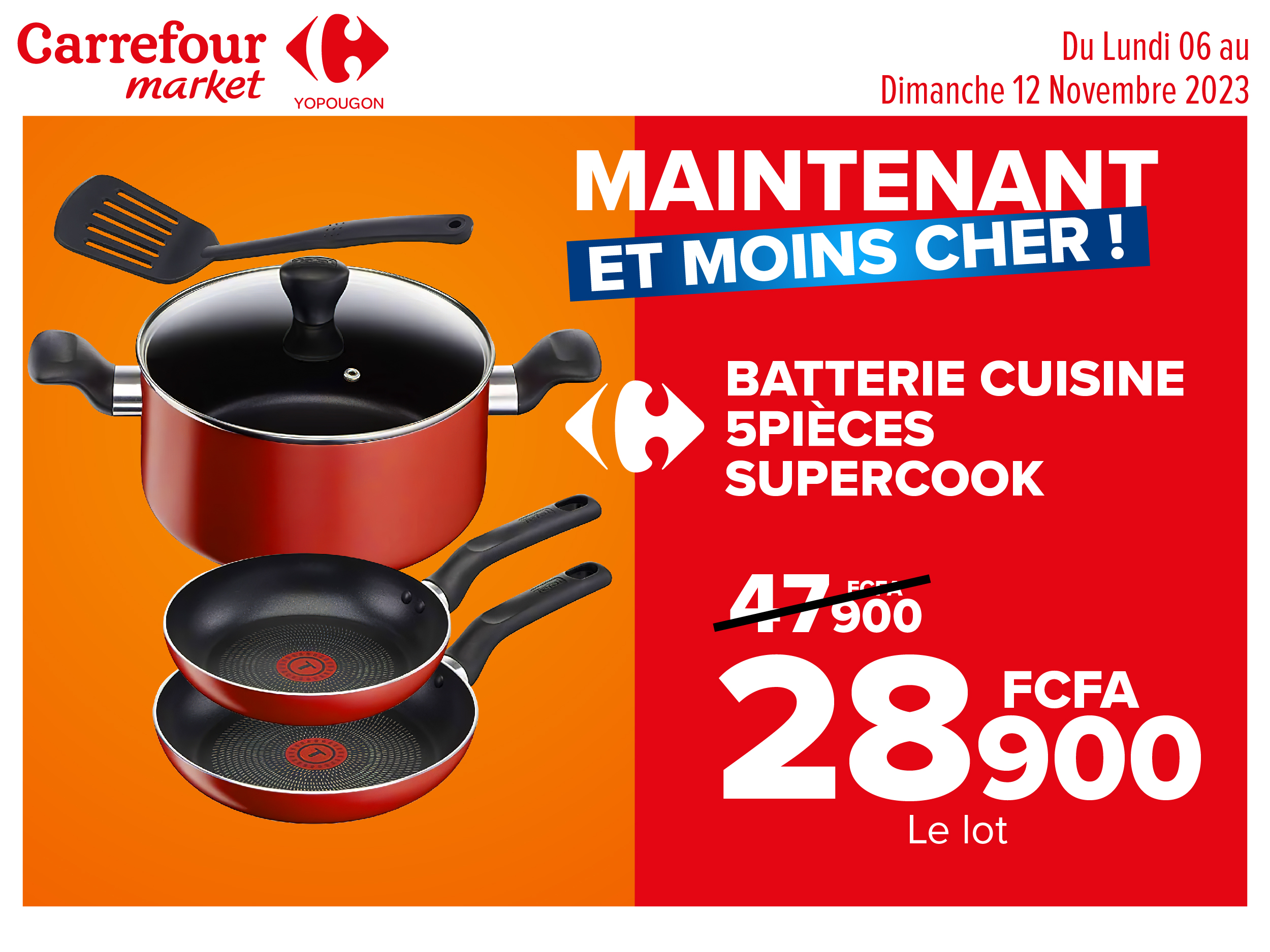 Batterie cuisine 5 pièces -rrefour Yopougon - Carrefour Côte d'Ivoire