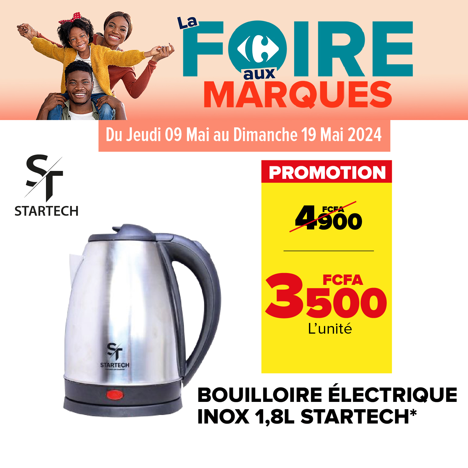 Bouilloire Electrique Inox 1.8l 220w TEA_KEATLE De Kitchencook