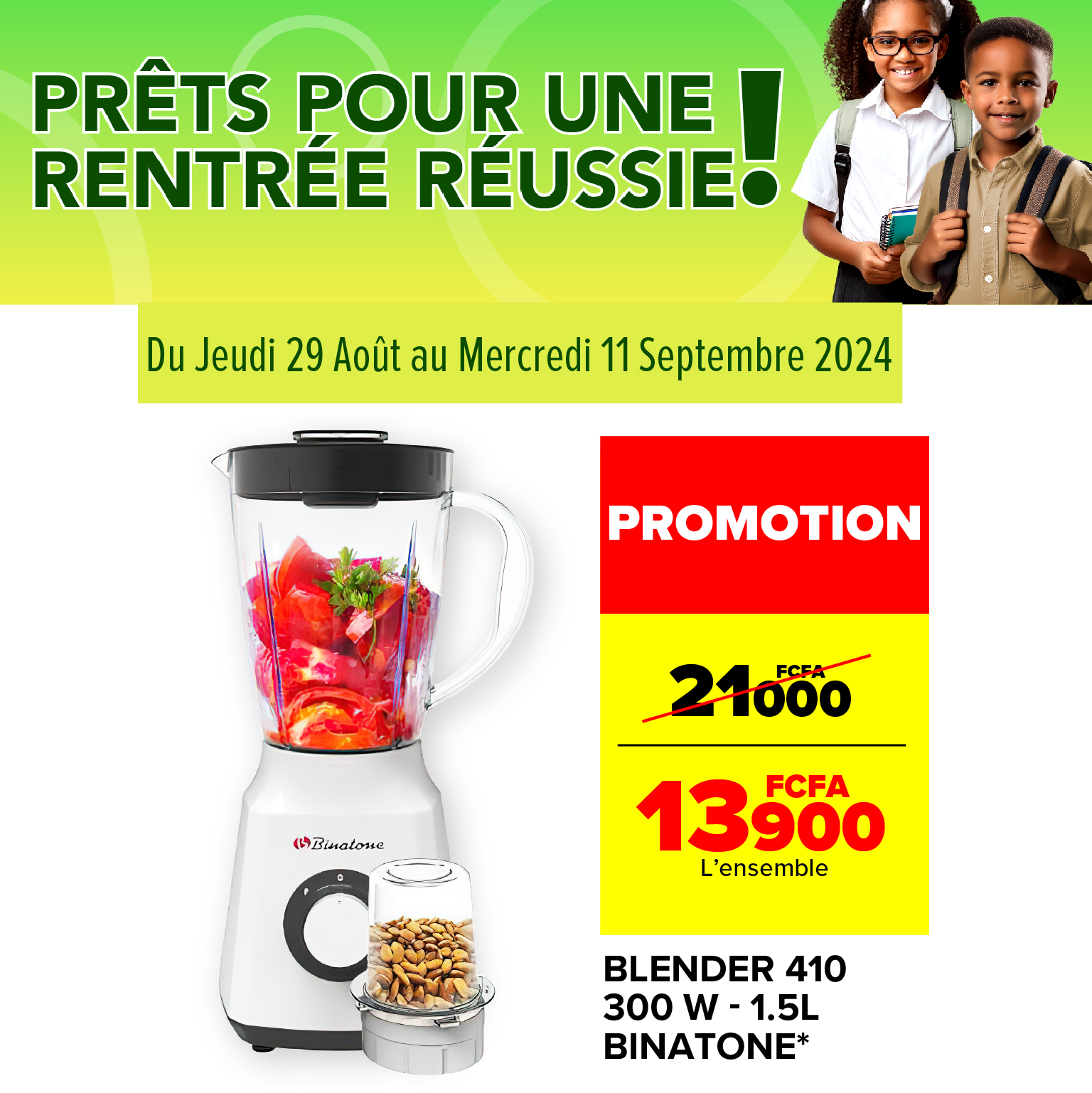 Techwood Tbli-410 Blender Classique - Inox Et Noir - Blender